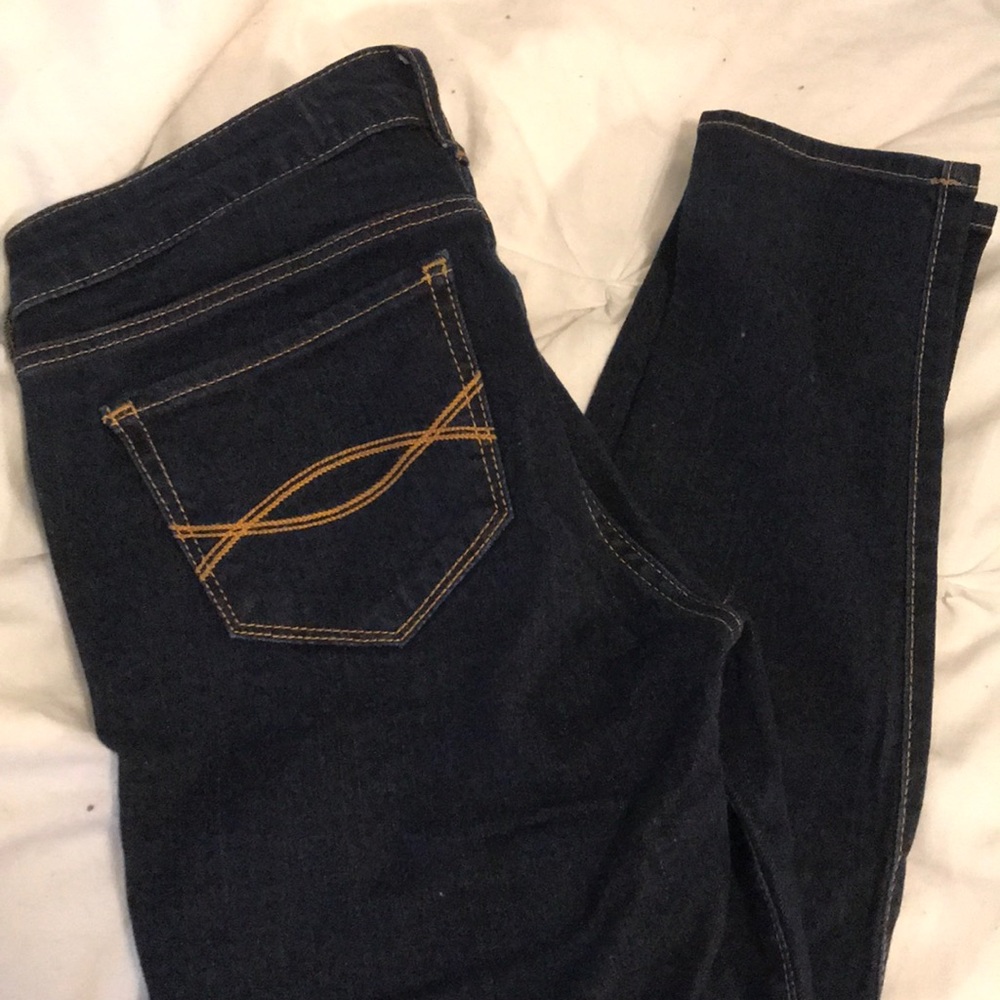 Dark wash denim jeans